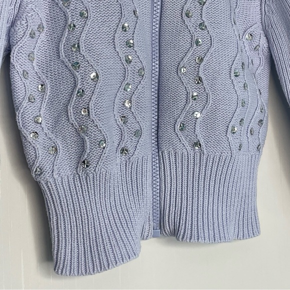 Vintage Gymboree Apre Ski zip up cardigan 2004 Lavender Ribbed Size 4 - Picture 4 of 12